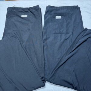 Urbane Mens Black Scrub Pants 2 Pairs